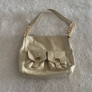 Vintage cream shoulder bag
